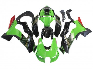 Carena Moto Kawasaki ZX10R 2021-2025 - Verde Nero Rosso Honeycomb Fabbrica