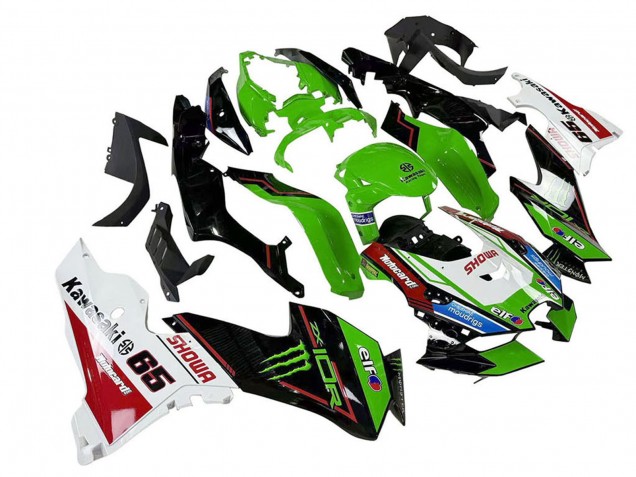 Carena Moto Kawasaki ZX10R 2021-2025 - Verde Nero Bianco Rosso Blu Showr Elf Mostro