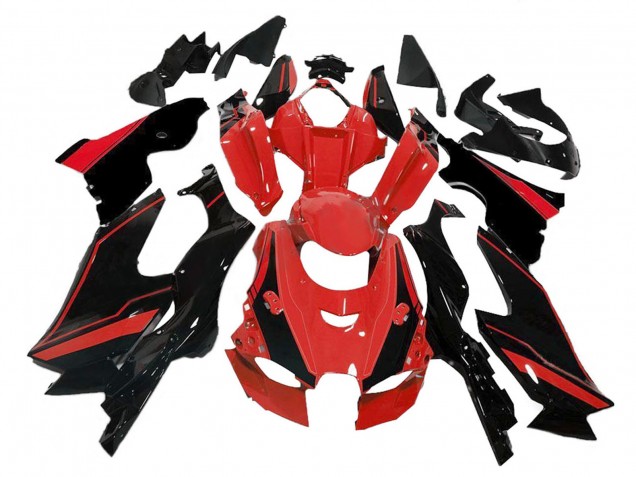 Carena Moto Kawasaki ZX10R 2021-2025 - Rosso Nero Lucido