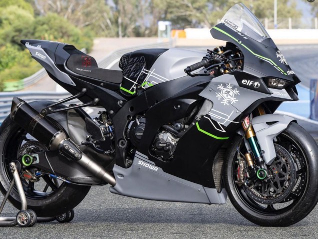 Carena Moto Kawasaki ZX10R 2021-2025 - Grigio Nero Verde Bianco Nevicare