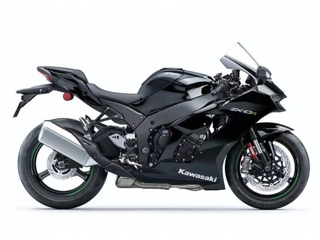 Carena Moto Kawasaki ZX10R 2021-2025 - Nero Bianco Verde Decal