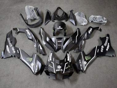 Carena Moto Kawasaki ZX10R 2021-2025 - Nero Lucido Verde Bianco Elf Nevicare Mostro Fabbrica