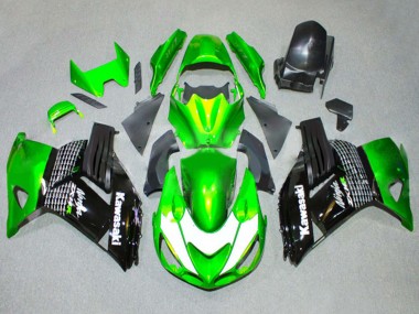 Carena Moto Kawasaki ZX14R ZZR1400 2006-2011 - Verde Bianco Nero Lucido Fabbrica