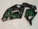 Carena Moto Kawasaki ZX14R ZZR1400 2006-2011 - Nero Lucido Verde Fiamma