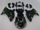 Carena Moto Kawasaki ZX14R ZZR1400 2006-2011 - Nero Lucido Verde Fiamma