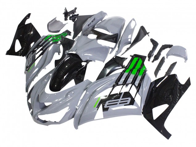 Carena Moto Kawasaki ZX14R ZZR1400 2012-2024 - Grigio Verde Nero