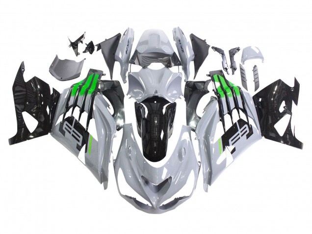 Carena Moto Kawasaki ZX14R ZZR1400 2012-2024 - Grigio Verde Nero