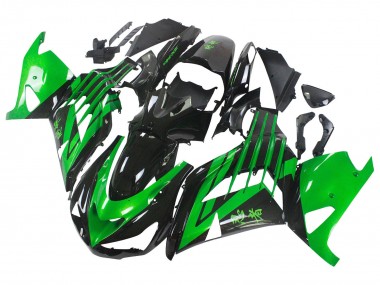 Kit Carena Moto Kawasaki ZX14R ZZR1400 2012-2024 - Verde Nero Lucido Fabbrica