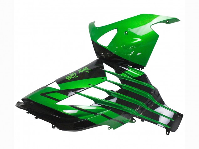 Kit Carena Moto Kawasaki ZX14R ZZR1400 2012-2024 - Verde Nero Lucido