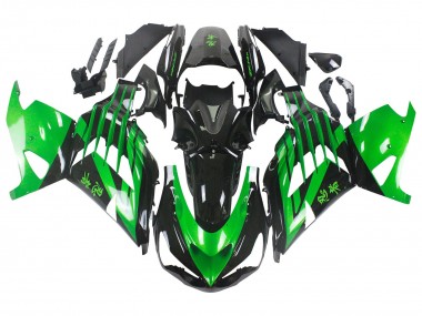 Kit Carena Moto Kawasaki ZX14R ZZR1400 2012-2024 - Verde Nero Lucido Fabbrica