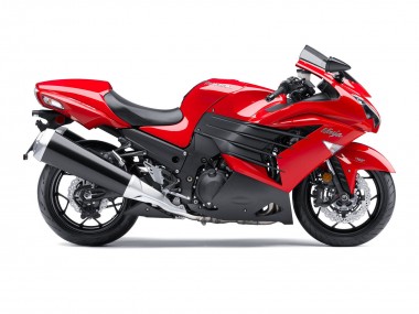 Carena Moto Kawasaki ZX14R ZZR1400 2012-2024 - Rosso Nero Opaco Fabbrica