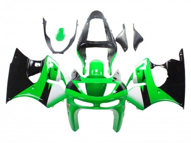 Carena Moto Kawasaki ZX6R 1998-1999 - Verde Bianco Nero Lucido Fabbrica