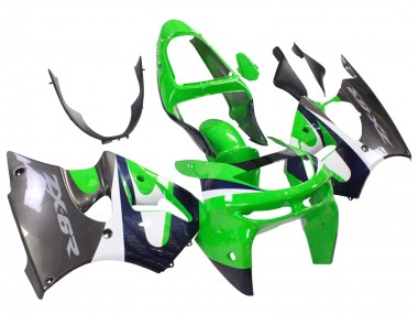 Carena Moto Kawasaki ZX6R 1998-1999 - Verde Bianco Blu Scuro Argento Fabbrica
