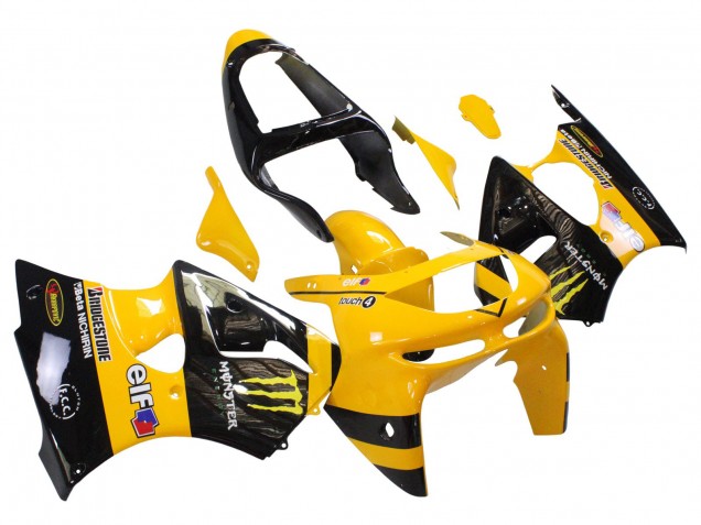 Carena Moto Kawasaki ZX6R 1998-1999 - Giallo Nero Mostro Elf Bridgestone