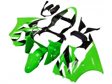 Carena Moto Kawasaki ZX6R 2000-2002 - Verde Bianco Nero Fabbrica
