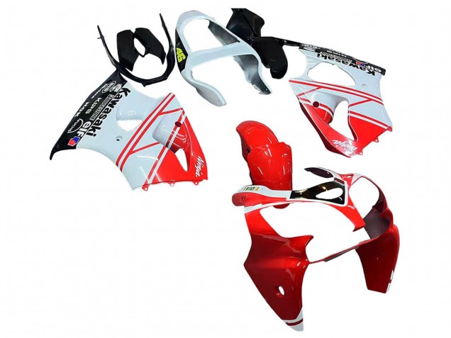 Carena Moto Kawasaki ZX6R 2000-2002 - Bianco Rosso Nero