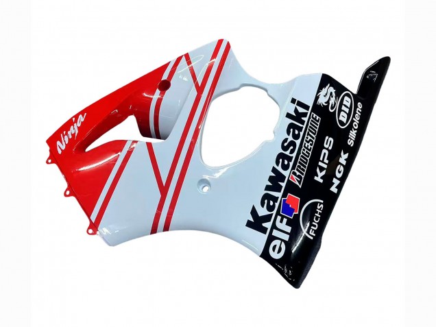 Carena Moto Kawasaki ZX6R 2000-2002 - Bianco Rosso Nero