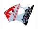Carena Moto Kawasaki ZX6R 2000-2002 - Bianco Rosso Nero