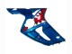 Carena Moto Kawasaki ZX6R 2003-2004 - Blu Bianco Rosso Squalo