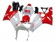 Carena Moto Kawasaki ZX6R 2003-2004 - Bianco Rosso