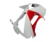 Carena Moto Kawasaki ZX6R 2003-2004 - Bianco Rosso