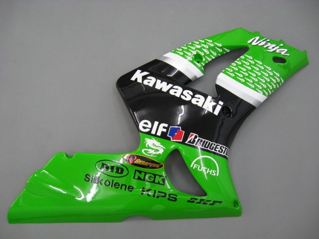 Carena Moto Kawasaki ZX6R 2003-2004 - Verde Bianco Nero Elf Bridgestone