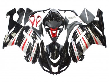 Carena Moto Kawasaki ZX6R 2007-2008 - Nero Argento Rosso Ninja Fabbrica