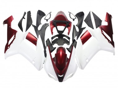 Carena Moto Kawasaki ZX6R 2007-2008 - Bianco Rosso Fabbrica