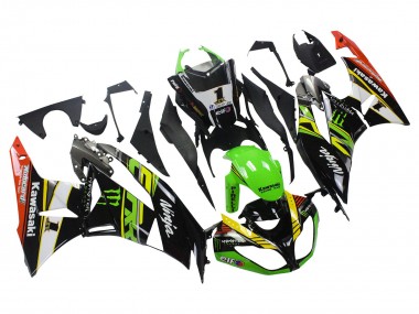 Carena Moto Kawasaki ZX6R 2009-2012 - Verde Nero Lucido Giallo Bianco Rosso Elf Mostro Fabbrica