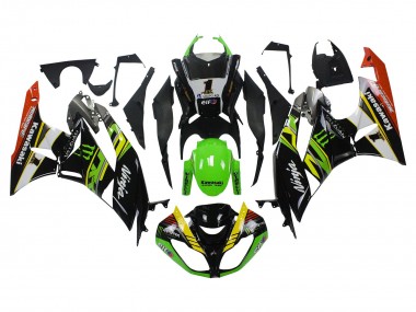 Carena Moto Kawasaki ZX6R 2009-2012 - Verde Nero Lucido Giallo Bianco Rosso Elf Mostro Fabbrica