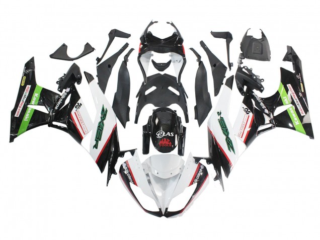 Carena Moto Kawasaki ZX6R 2009-2012 - Bianco Rosso Nero Verde