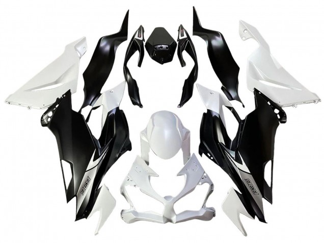 Kit Carena Moto ABS Kawasaki ZX6R 2013-2018 - Bianco Nero Opaco