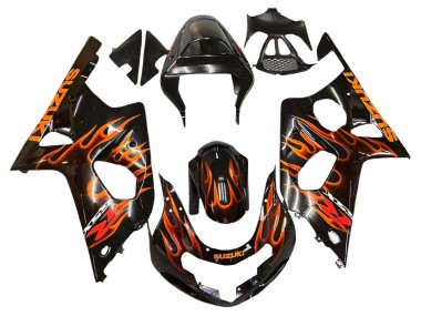 Carena Moto Suzuki GSXR1000 2000-2002 - Nero Lucido Arancia Fiamma Fabbrica
