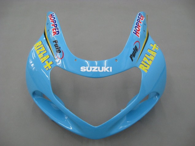 Carena Moto Suzuki GSXR1000 2000-2002 - Azzurro Chiaro Giallo Nero Motul Rizla