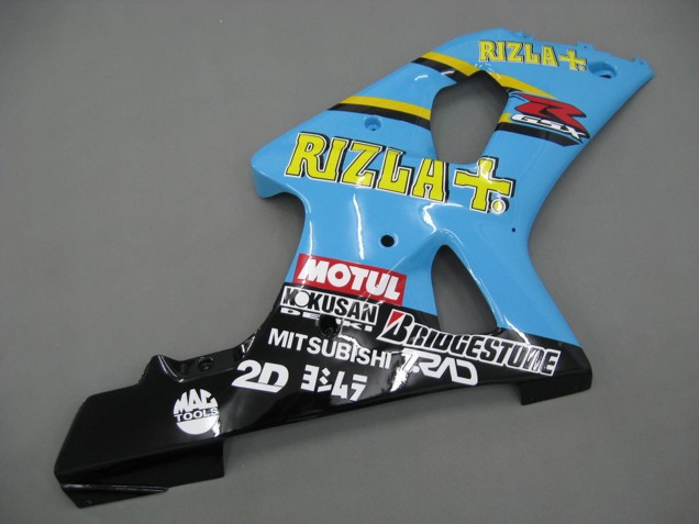 Carena Moto Suzuki GSXR1000 2000-2002 - Azzurro Chiaro Giallo Nero Motul Rizla