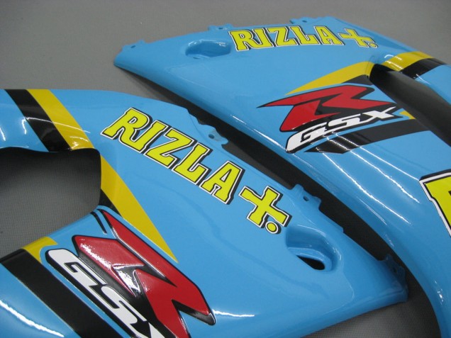 Carena Moto Suzuki GSXR1000 2000-2002 - Azzurro Chiaro Giallo Nero Motul Rizla