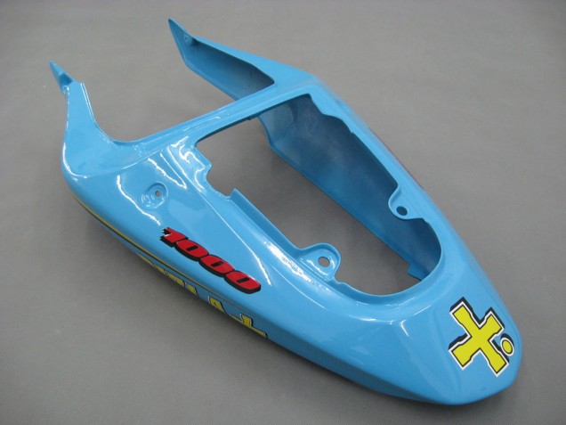 Carena Moto Suzuki GSXR1000 2000-2002 - Azzurro Chiaro Giallo Nero Motul Rizla