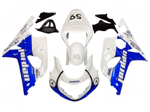 Carena Moto Suzuki GSXR1000 2000-2002 - Bianco Blu Jordan 59