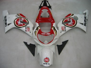 Carena Moto Suzuki GSXR1000 2000-2002 - Bianco Rosso Lucky Strike Fabbrica