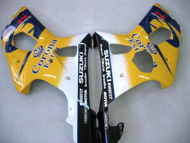 Carena Moto Suzuki GSXR1000 2000-2002 - Giallo Blu Scuro Bianco Motul Corona