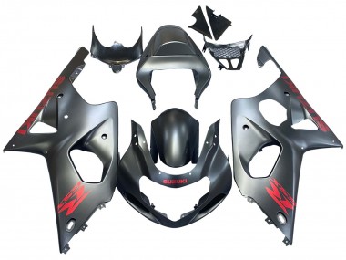 Carena Moto Suzuki GSXR1000 2000-2002 - Grigio Opaco Rosso Decal Fabbrica