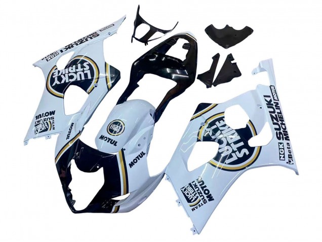 Carena Moto Suzuki GSXR 1000 2003-2004 - Bianco Nero Oro Motul Lucky Strike