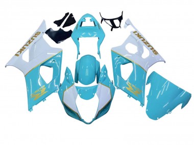 Carena Moto Suzuki GSXR 1000 2003-2004 - Bianco Azzurro Chiaro Oro Fabbrica