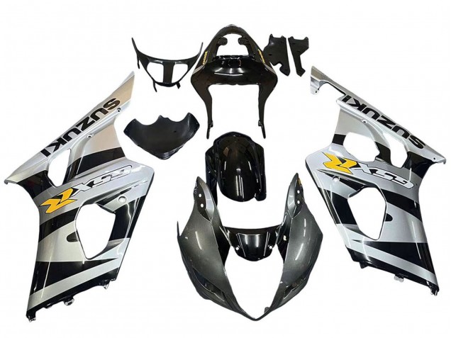 Carena Moto Suzuki GSXR 1000 2003-2004 - Nero Lucido Argento Grigio Giallo