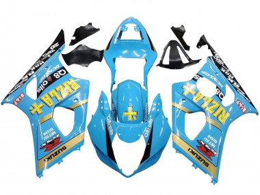 Carena Moto Suzuki GSXR 1000 2003-2004 - Azzurro Chiaro Giallo Nero Rizla Motul Fabbrica