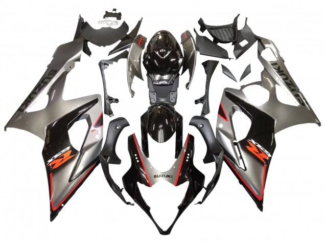 Carena Moto Suzuki GSXR 1000 2005-2006 - Argento Nero Rosso