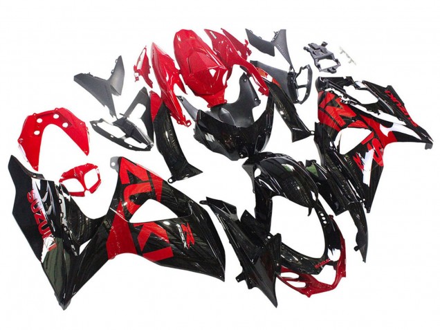 Kit Carena Moto Suzuki GSXR 1000 2009-2016 - Nero Lucido Rosso