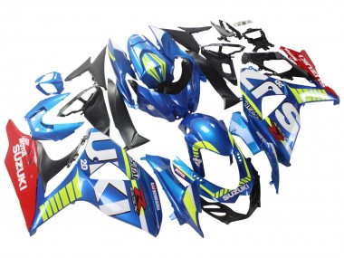 Carena Moto Suzuki GSXR 1000 2009-2016 - Azzurro Chiaro Verde Rosso Motul Fabbrica