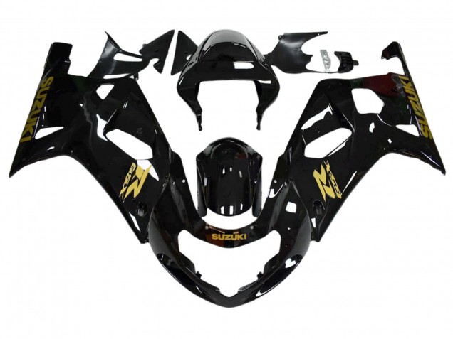 Carena Moto Suzuki GSXR 600 / GSXR 750 2001-2003 - Nero Lucido Oro Decal