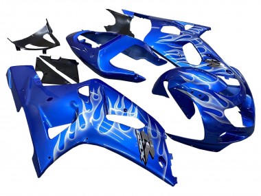 Carena Moto Suzuki GSXR 600 / GSXR 750 2001-2003 - Blu Bianco Fiamma Fabbrica